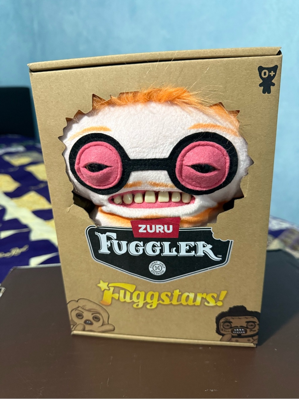 ZURU Fuggler Plush Toy - White & Orange with Pink Glasses-Gunky Goober